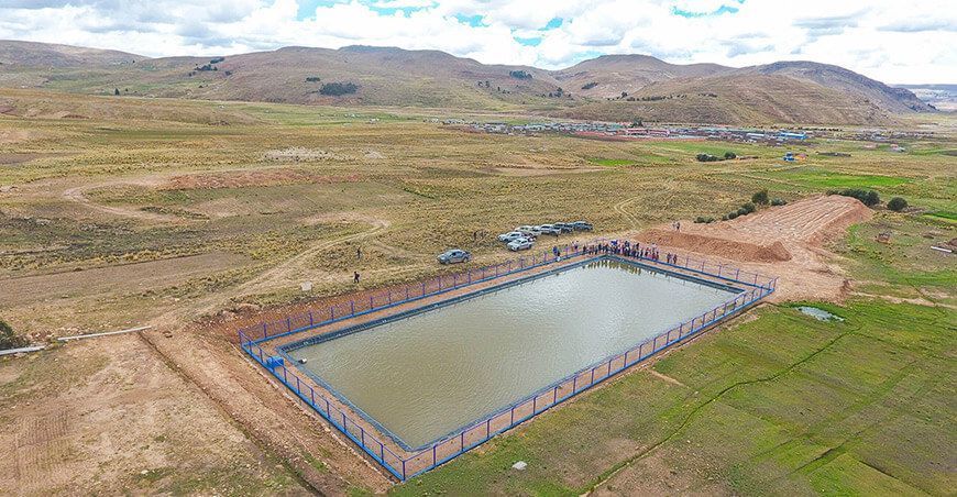 Inauguran obra de riego en el centro poblado de Solitario en Puno Perú