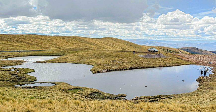 Qocha en la comunidad de yantapacha Ayacucho Perú Siembra y cosecha de agua