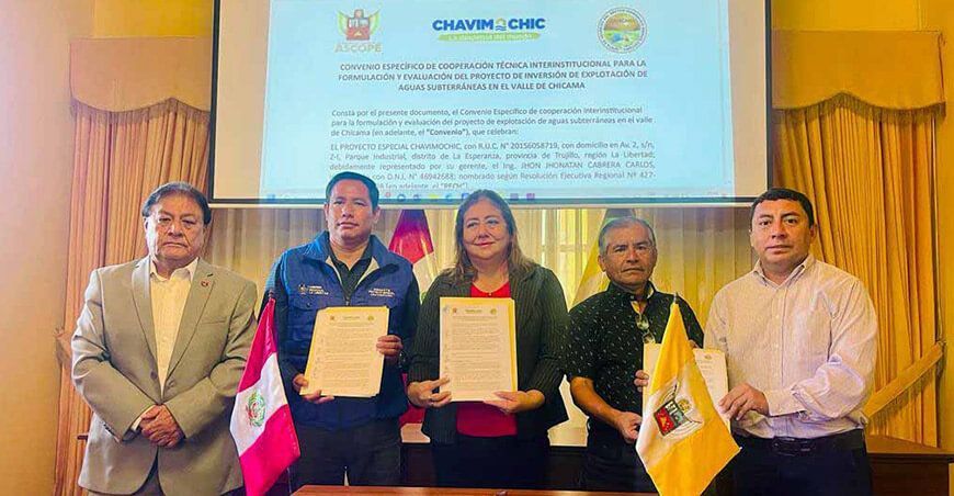 Firman convenio para evaluar proyecto de explotación de agua subterránea en Chicama en La Libertad Perú