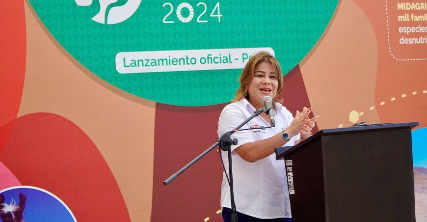 ministra de Desarrollo Agrario y Riego, Jennifer Contreras