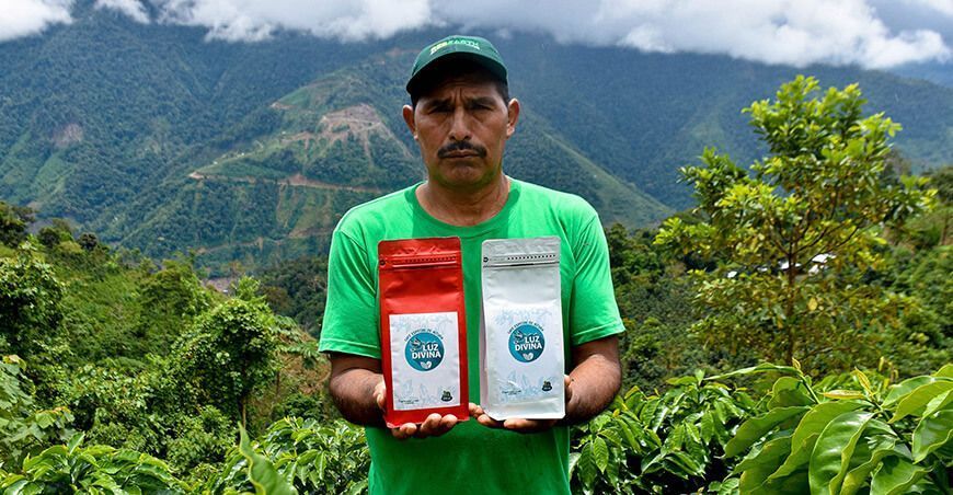 caficultor Ayacucho Pedro Durán Zamora produce seis variedades de cafés Perú marca Luz Divina