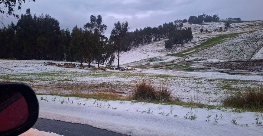 nieve y granizo sierra Perú Senamhi
