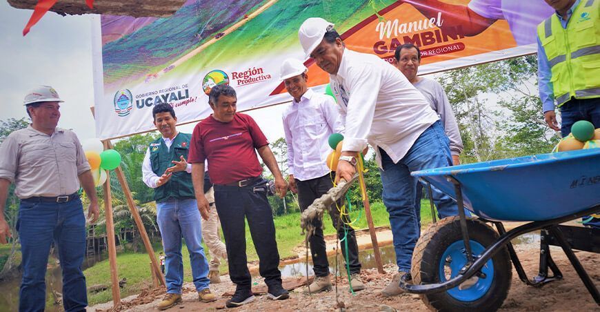 Inician ejecución de un nuevo proyecto de sistema de riego en El Porvenir Campo Verde Ucayali Perú
