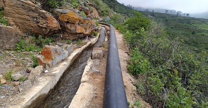 Avance de casi el 50 % en la obra de riego Catán-Pichuacán en Oyón Lima