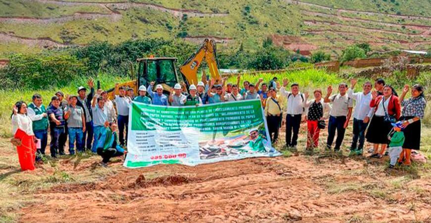 Comienza la construcción de una planta de procesamiento primario para papas Huánuco Perú