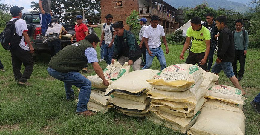 Distribuyen abonos orgánicos a caficultores de Ocúmal, Ocallí y Providencia en Amazonas Perú