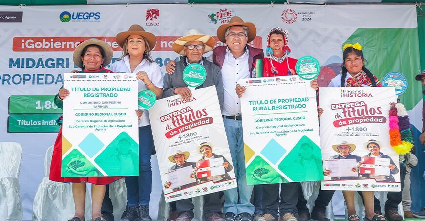 títulos de propiedad rural a pobladores de Quispicanchi en Cusco Perú