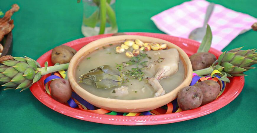Recetario Nuestra agrobiodiversidad, comidas nutritivas y sabrosas caldo de cuy Perú