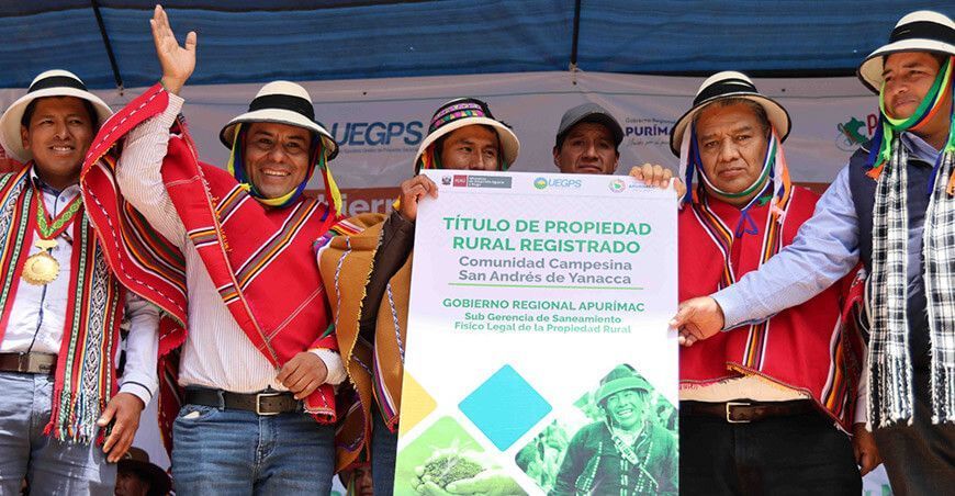 Entregan 1561 títulos de propiedad rural en la provincia de Cotabambas Apurímac