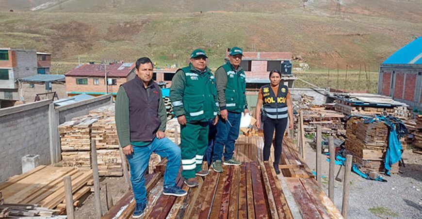 Serfor decomisó productos forestales maderables en Junín Perú