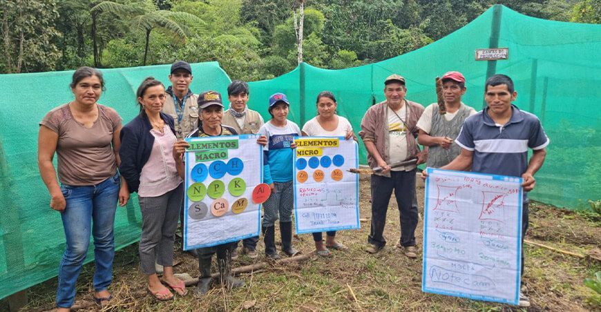 Productores de Namballe implementan tecnologías para la conservación de suelos agrarios en Cajamarca Perú