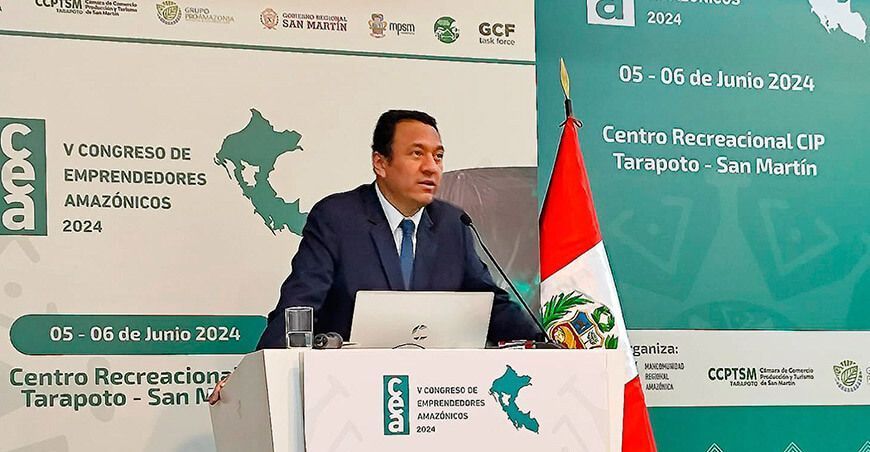 Lanzan el V Congreso de Emprendedores Amazónicos 2024 ministro Midagri Angel Manero Campos