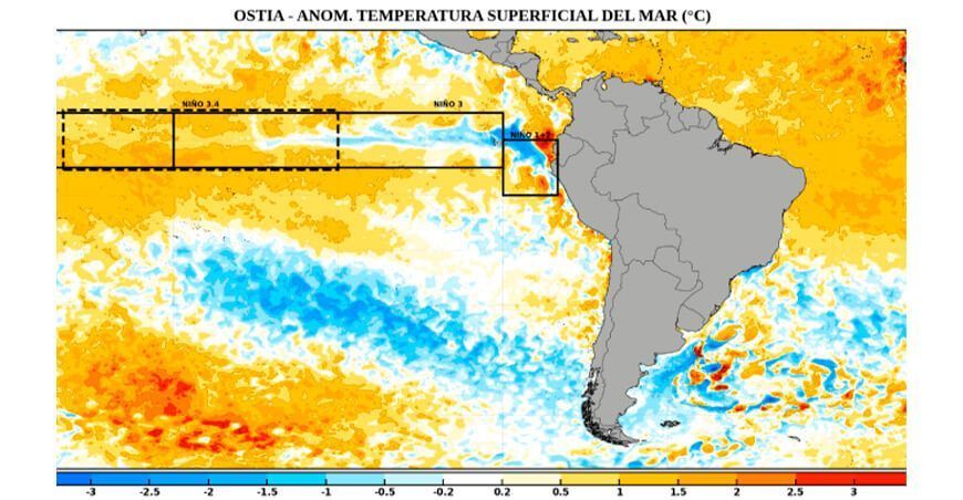 El Niño 2023-2024 es el más intenso en el oeste de Sudamérica en los últimos 20 años