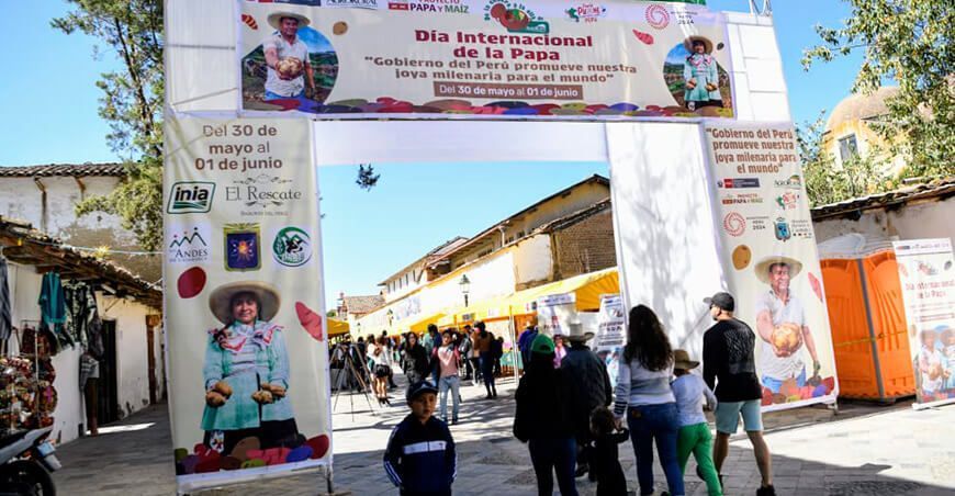 Visita la Feria Macrorregional De La Chacra a la Olla en Cajamarca productores papa Perú
