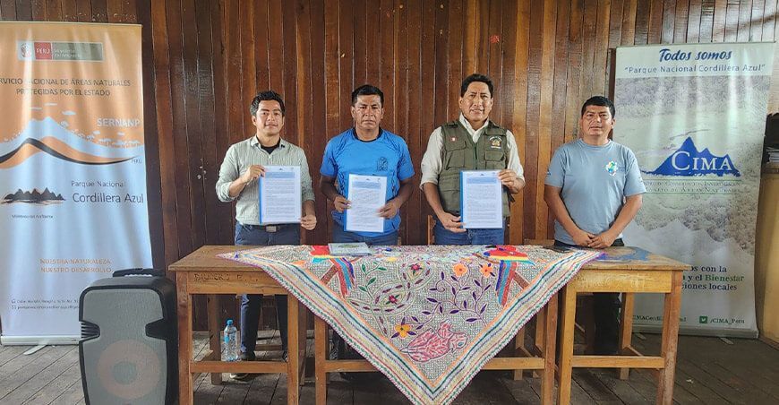 Sernanp y CIMA sellan alianza con la comunidad shipibo-konibo y centros poblados con acuerdos de conservación