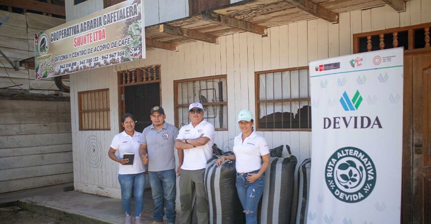la Cooperativa Agraria Cafetalera Shunte de de San Martín vende 12.5 toneladas de café a Europa