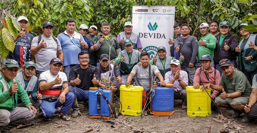 Devida realiza campaña de control de plagas en 4856 hectáreas de cacao productores San Martín Perú