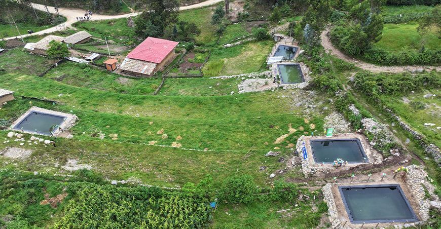Disponibles 400 reservorios de agua para riego en Cajabamba en Cajamarca Perú