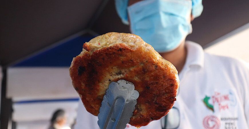 hamburguesas de sábalo con quinua y lenteja, además de chorizo de sábalo con quinua ITP Perú