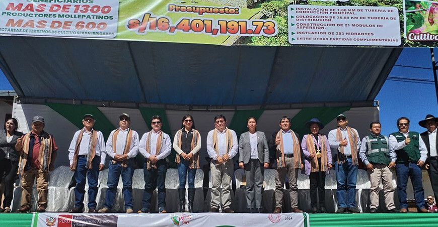 Destraban proyecto de irrigación Marcahuasi - Mollepata Cusco Agro Rural Perú