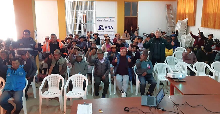Capacitan a más de 50 agricultores en derechos de uso del agua con fines de riego ANA Huancayo Junín Perú