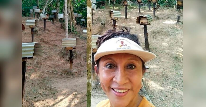 Elva Marina Gáslac Gáloc, reina de las abejas en Loreto