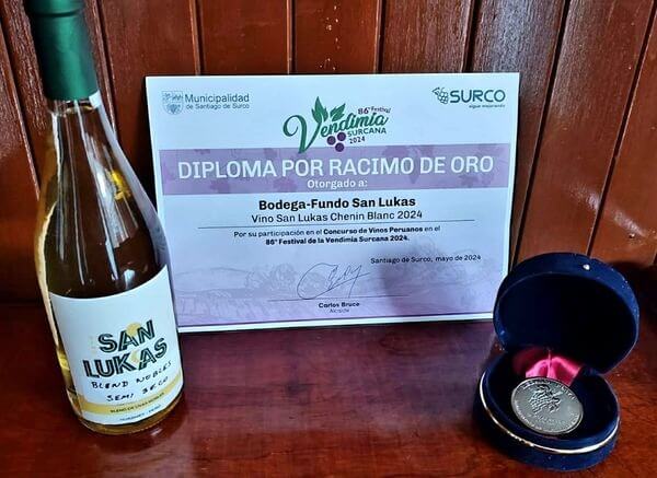 Fundo “San Lukas” obtuvo Medalla de Plata y Oro en Concurso Nacional de Vinos en Ancash Perú