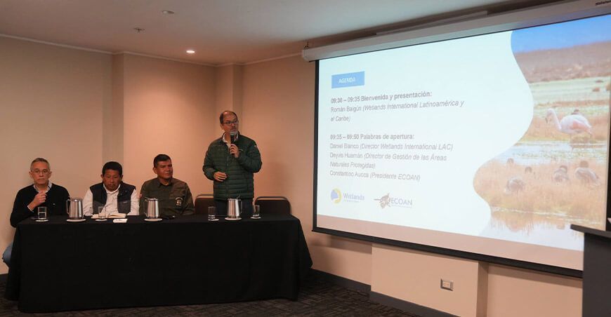 Lanzan proyecto para reducir emisiones de carbono y conservar bofedales Lago Chinchaycocha en Junín Perú
