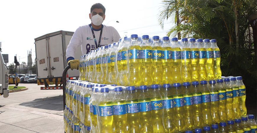 Industrias San Miguel donó mil toneladas de bebidas y alimentos