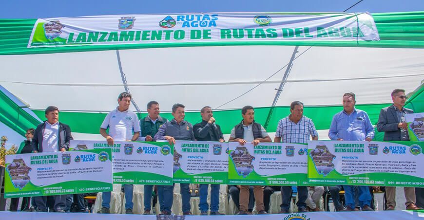 Áncash destina S/150 millones al Programa Regional Rutas del Agua infraestructuras de riego agricultura familiar