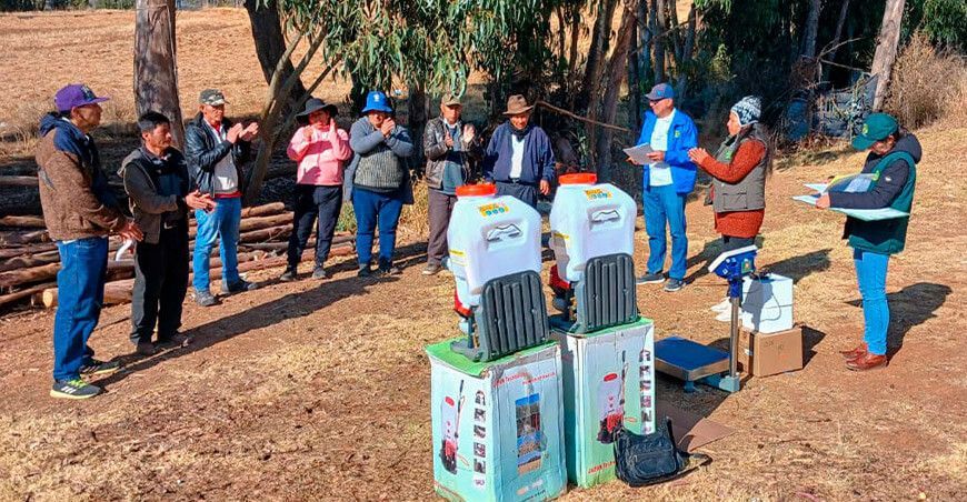 Entregaron módulo de equipos para optimizar la producción agrícola Huachac Junín Perú