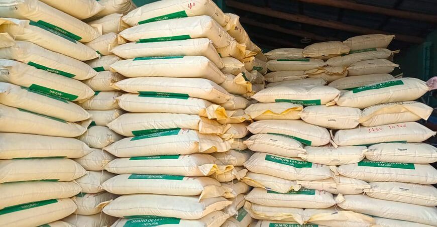 Distribuirán 720 toneladas de guano de las islas para beneficiar a 1222 familias de Apurímac Perú