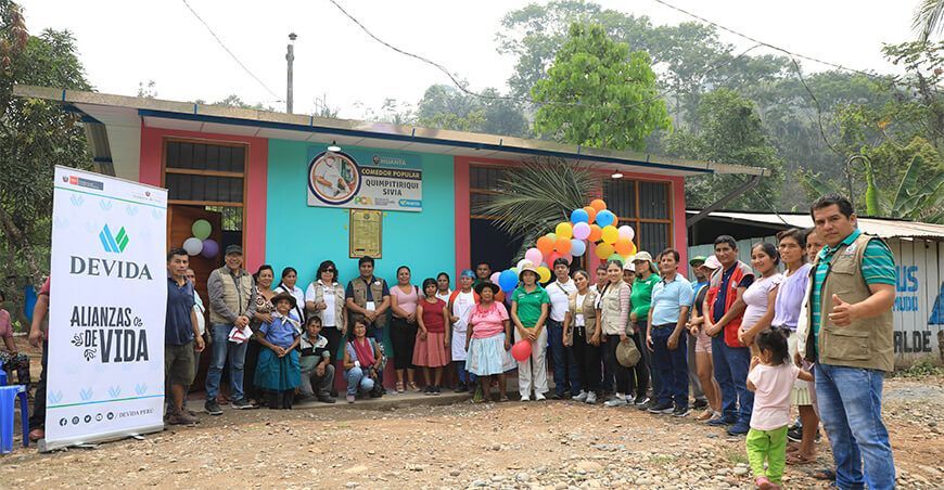 Devida renovó comedor popular en Sivia en beneficio de 100 personas Ayacucho Perú