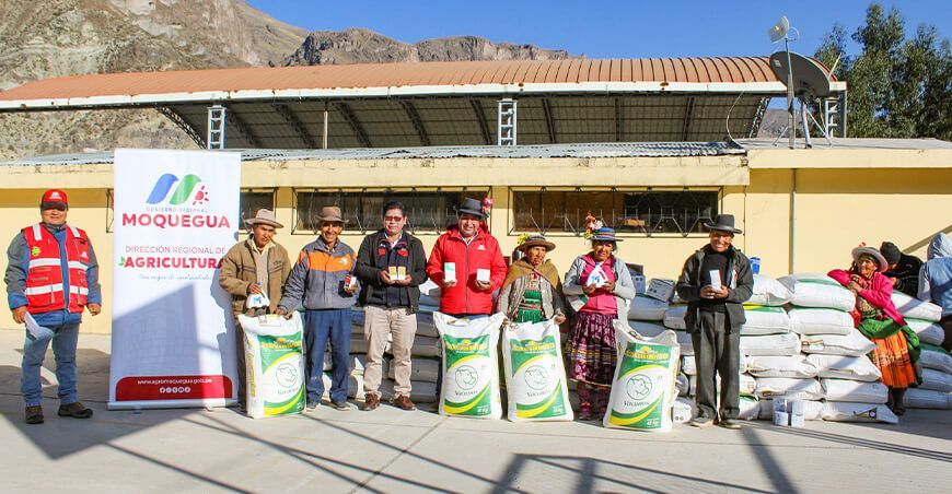 Productores recibieron insumos pecuarios tras contaminación del río Coralaque Moquegua Perú