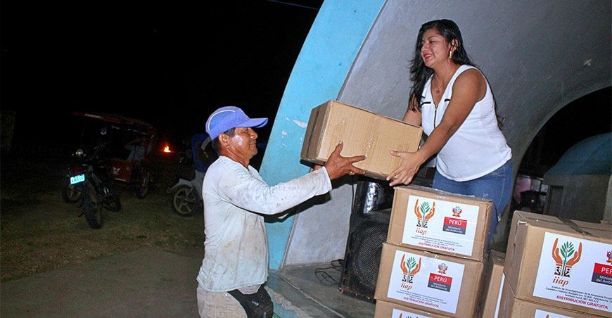 IIAP entregó alevinos de paco a piscicultores de Vargas Guerra Loreto
