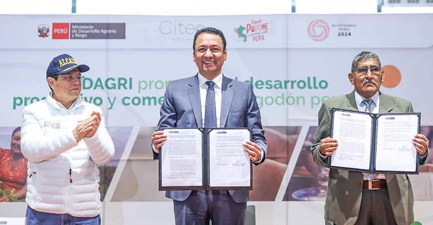 Midagri y CITE Gamarra firman convenio para impulsar la producción de algodón textil de calidad