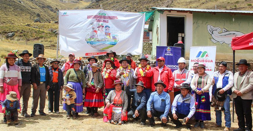 Inician remodelación de pozas para crianza de truchas en Totorani en Moquegua Perú