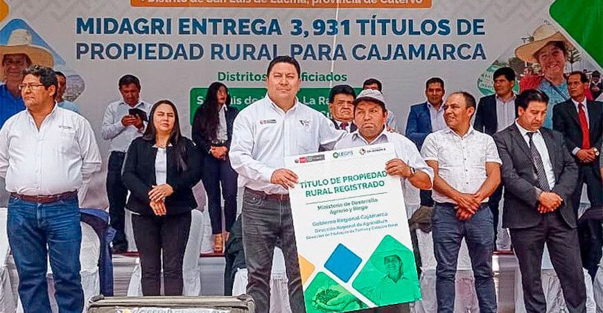 Midagri entregó 3931 títulos de propiedad rural individual a productores de Cajamarca