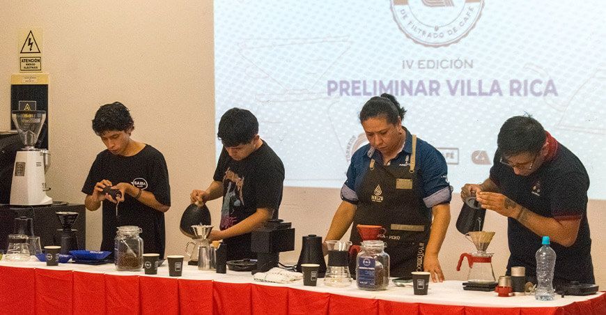 Villa Rica celebró las preliminares de la IV Competencia Nacional de Filtrado de Café y el III Torneo Nacional de Latte Art