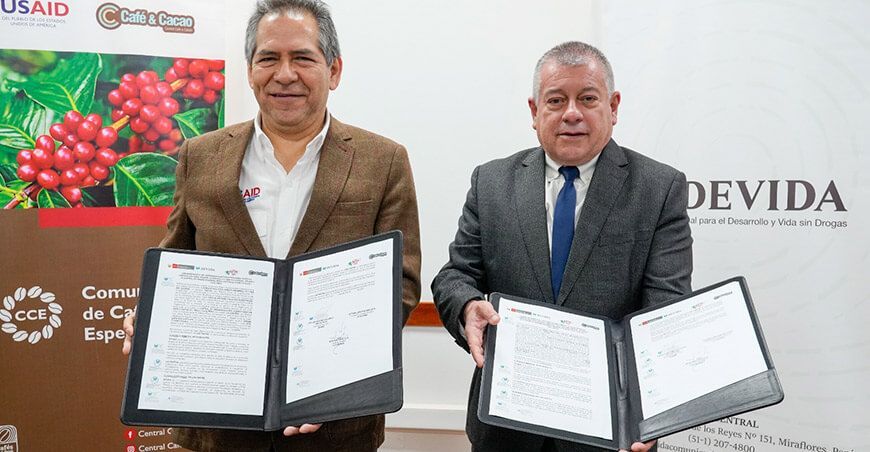 Devida y Central Café & Cacao impulsarán el desarrollo de familias caficultoras