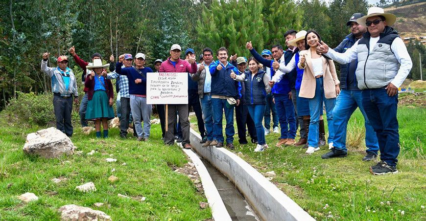 Inauguran canal de riego que beneficiará a más de 300 habitantes en Sarín en La Libertad Perú