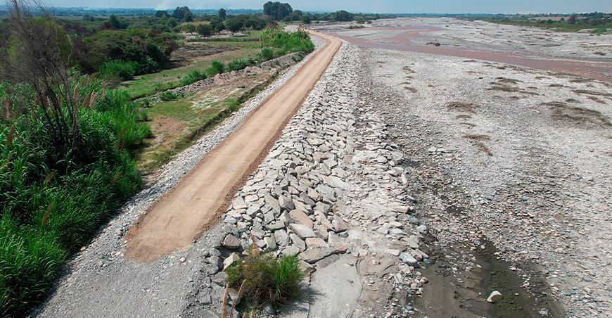 Midagri implementa sistema de protección contra desbordes en el río Pisco Perú