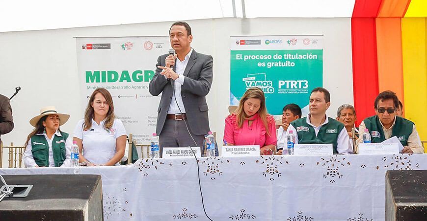 Midagri entregará 120 000 títulos de propiedad rural a nivel nacional en 2025 Perú