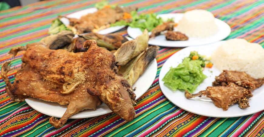 platos típicos de cuy Junín Perú