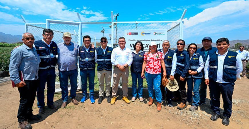 Senamhi inauguró nueva estación meteorológica con fines agrícolas en Cayalti Lambayeque Perú