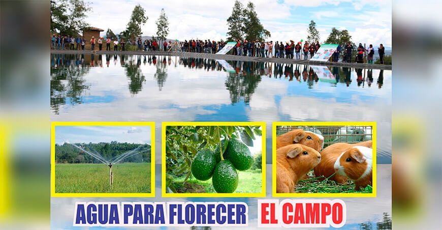 reservorios siembra y cosecha de agua Cajamarca Perú