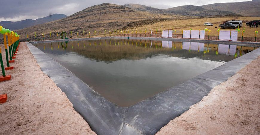 Agro Rural finalizó la construcción de 8 reservorios para la cosecha de agua de lluvia Ancash Perú