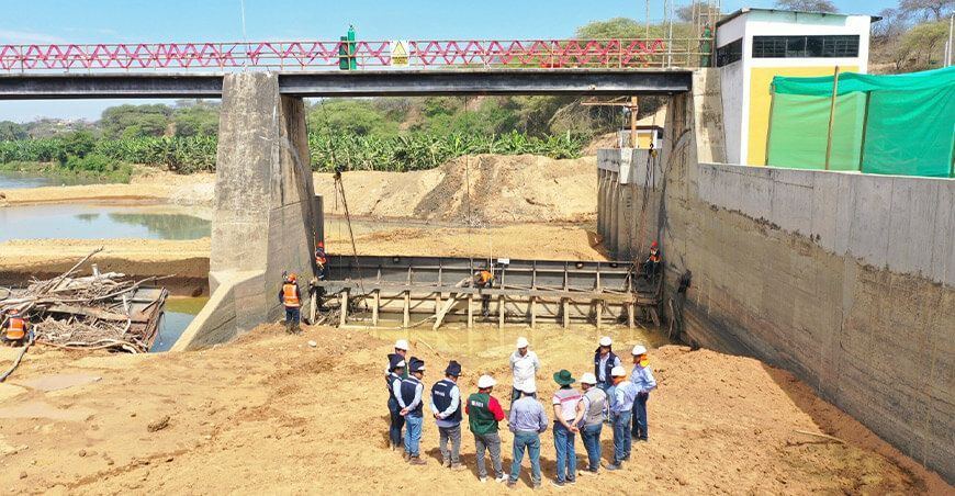 rehabilitación de la bocatoma y canal La Peña Tumbes Perú Midagri