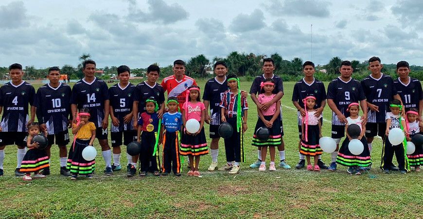 Campeonato de fútbol intercomunidades de palmicultora Ocho Sur  Ucayali Perú