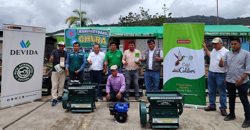 Cooperativa Agraria Cafetalera Yuraq Yacu fue equipada para mejorar producción de cafés Ayacucho Devida Agroideas Perú